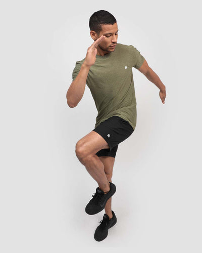 Active Tee - Branded-Olive Green-Dynamic--Tristyn---M-Regular