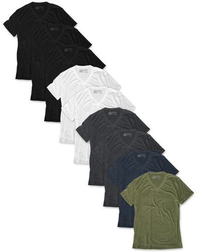 Essential V-Neck Tee Custom 9 Pack-Front