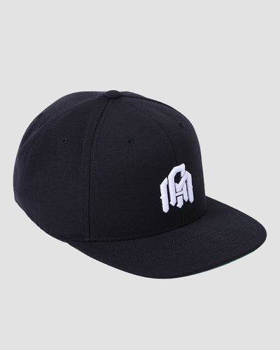 Basic AM Snapback Hat-Black-Regular-Mock--Model---Size