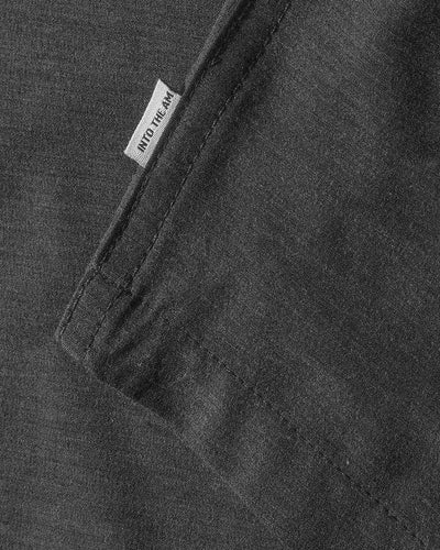 Essential Button Up-Black Heather-Detail
