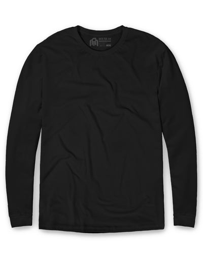 Long Sleeve Tee - Non-Branded-Regular-Black-Mock--Model---L