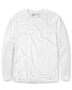 Essential Long Sleeve Tee-White-Front