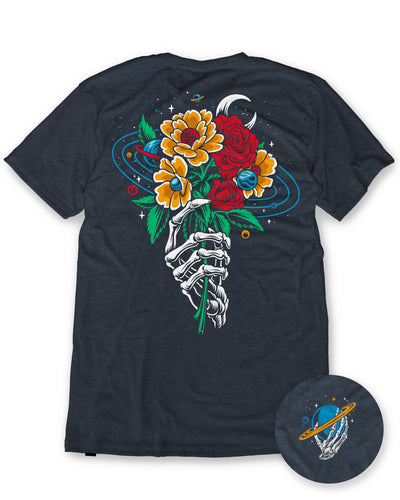 Floral Orbit Tee-Navy-Front