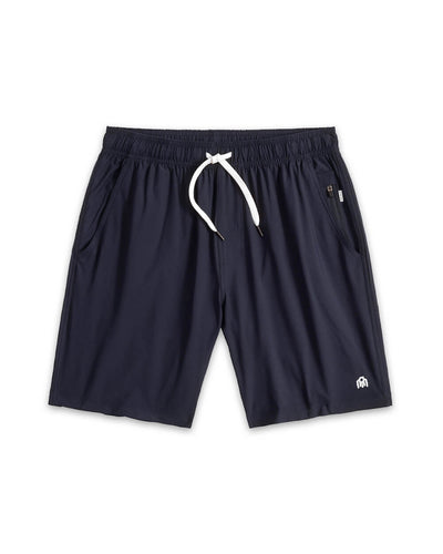 Basic Athletic Shorts-Navy-Mock