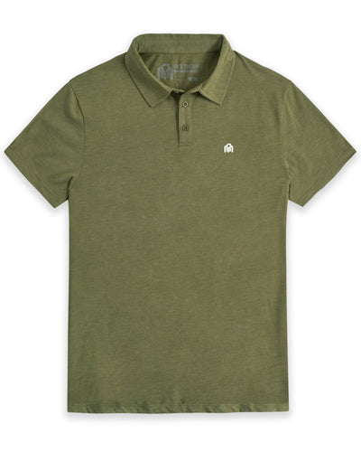 Basic Polo-Olive Green-Mock-Regular