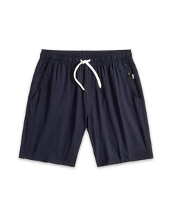 Essential Athletic Shorts-Navy-Front