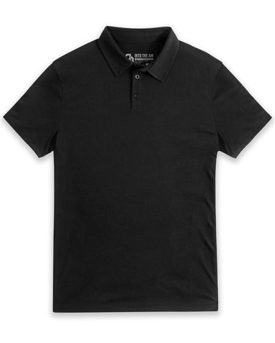 Polo - Non-Branded-Black-Reg-Regular-Mock--Model---L