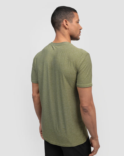 Active Tee - Branded-Olive Green-Back--Tristyn---M-Regular