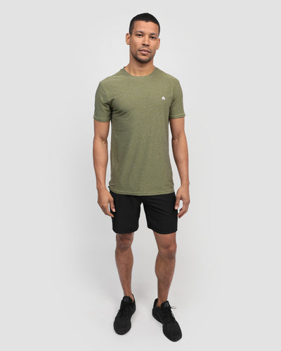 Active Tee - Branded-Olive Green-Full--Tristyn---M-Regular