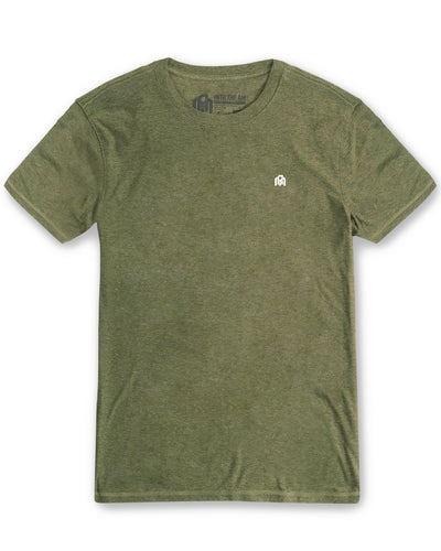 Active Tee - Branded-Olive Green-Front-Regular