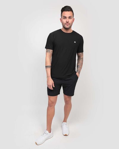 Basic Athletic Shorts-Black-Full--Zach---L