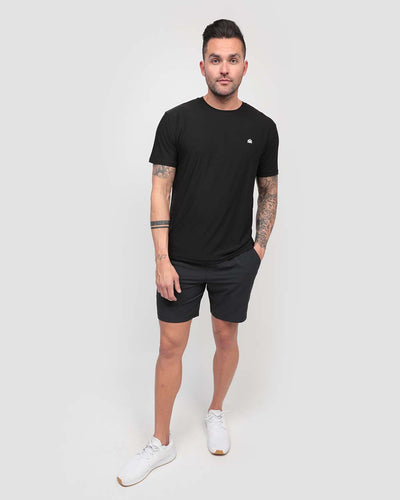 Basic Athletic Shorts-Charcoal-Full--Zach---L