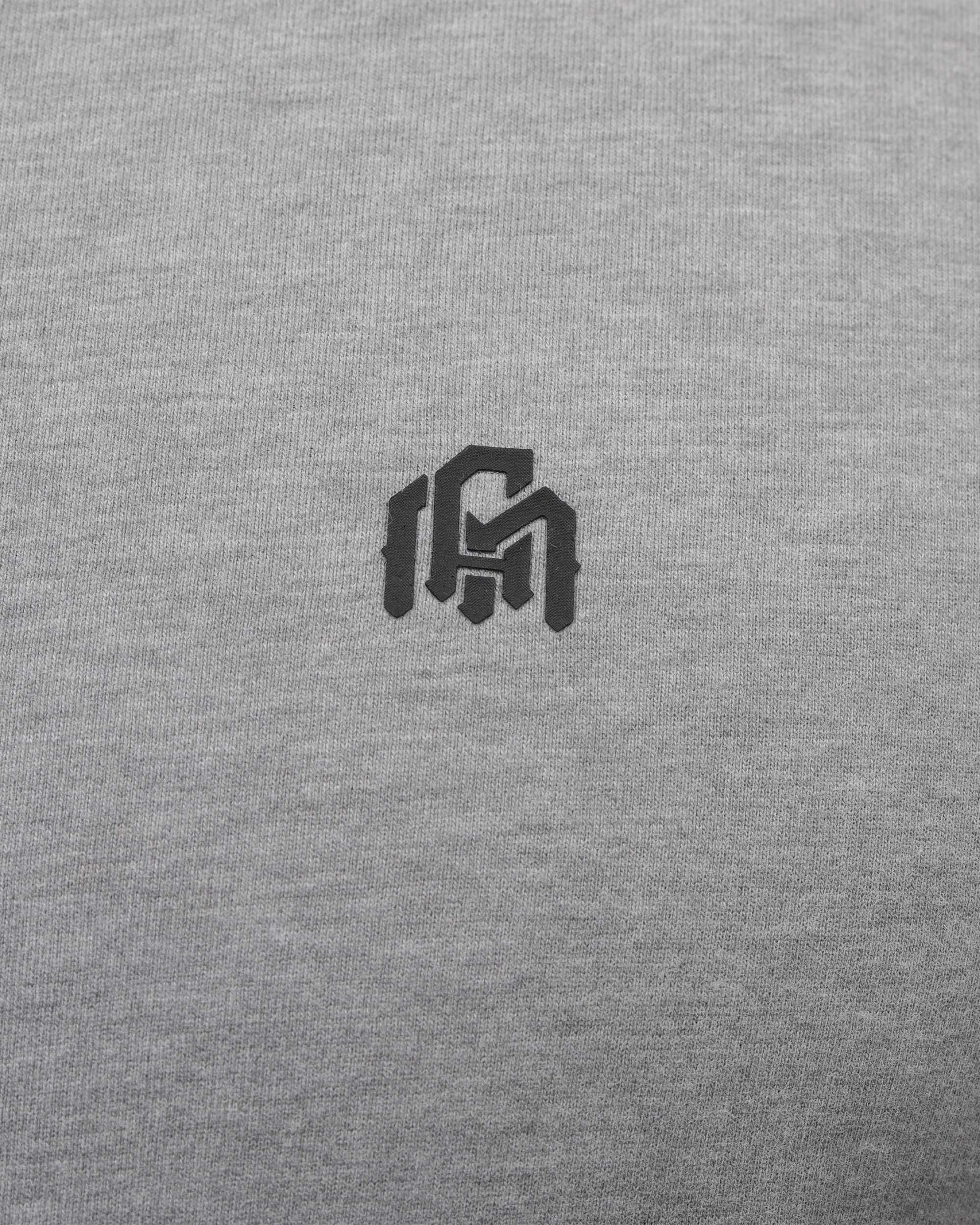 Henley Tee - Branded-Grey-Regular-Detail--Model---Size