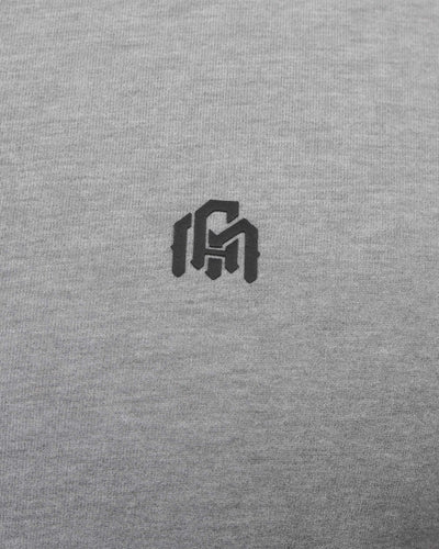Henley Tee - Branded-Grey-Regular-Detail--Model---Size