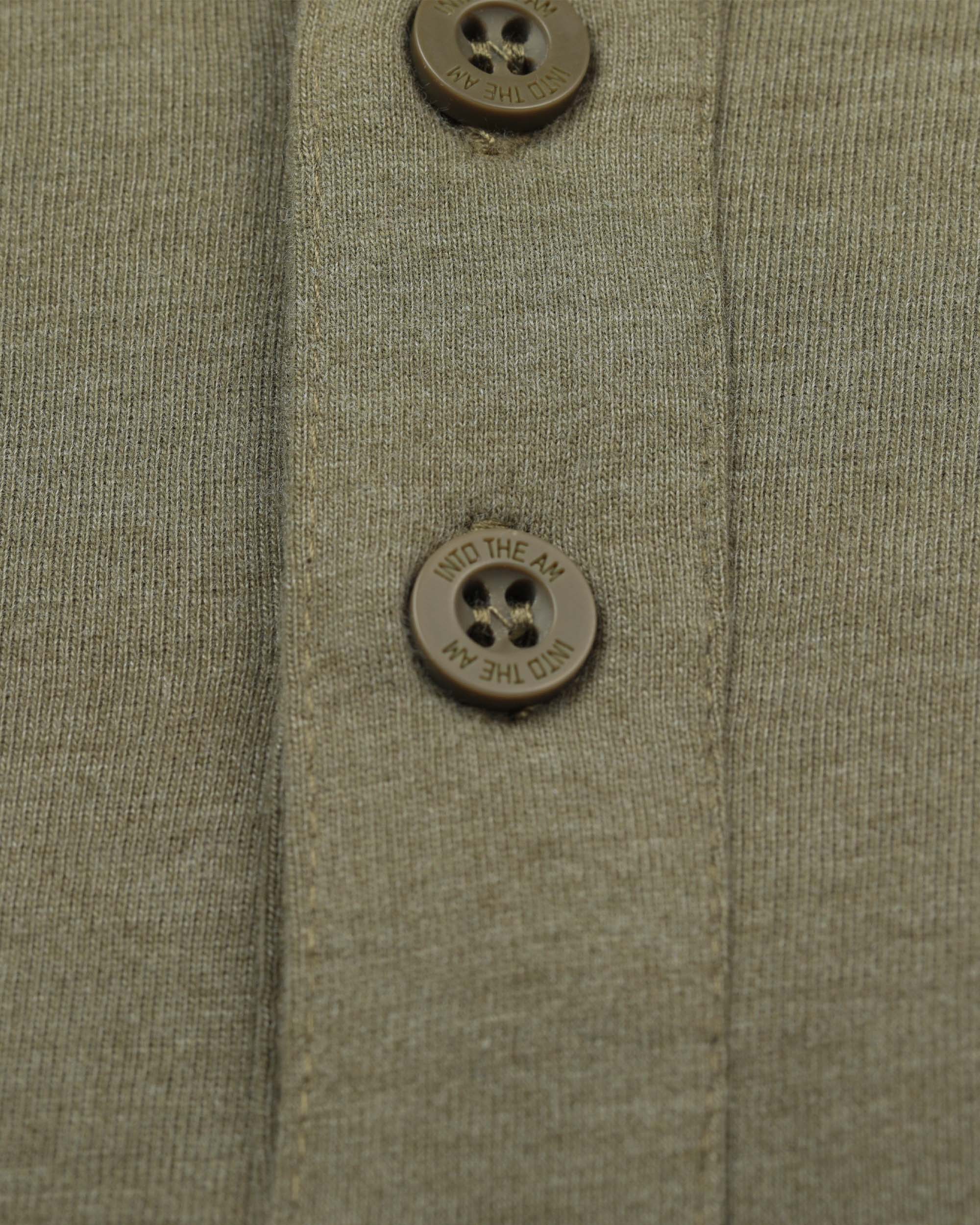 Henley Tee - Branded-Olive Green-Regular-Detail--Model---Size