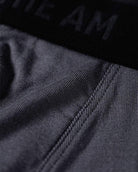 Everyday Boxer Briefs - 5"-Charcoal-Detail--Model---L