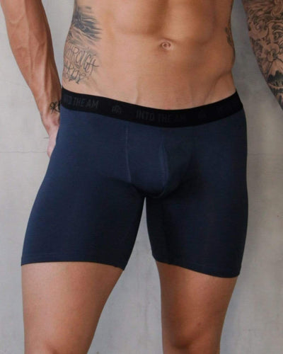 Everyday Boxer Briefs - 5"-Navy-Side Product--Model---L