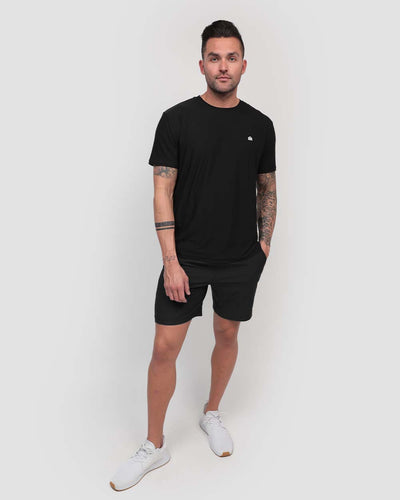 Essential Athletic Shorts-Black-Full--Zach---L