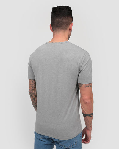Essential Henley Tee-Grey-Back--Zach---L