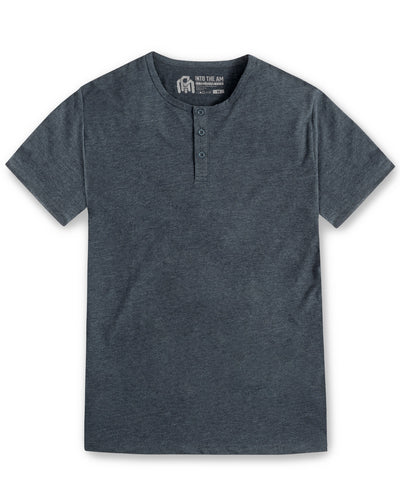 Essential Henley Tee-Navy-Front
