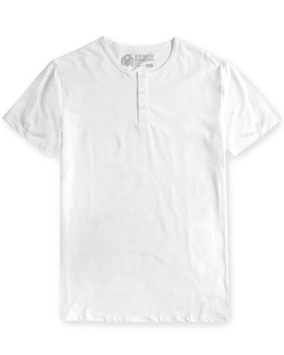 Essential Henley Tee-White-Front