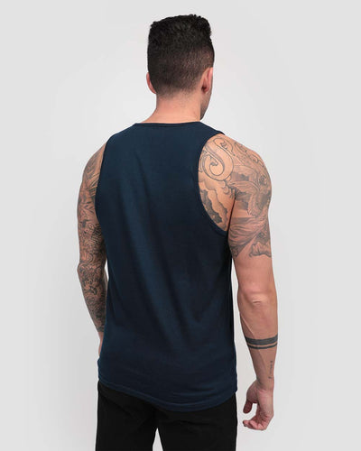 Overseer Tank-Navy-Regular-Back--Model---L