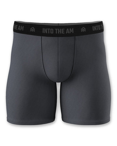 Everyday Boxer Briefs - 5"-Charcoal-Mock--Model---L