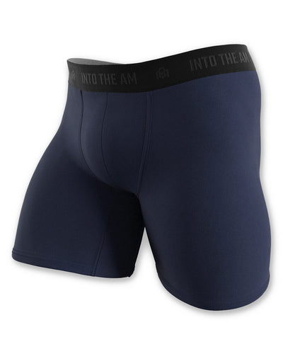 Everyday Boxer Briefs - 5"-Navy-Side--Model---L