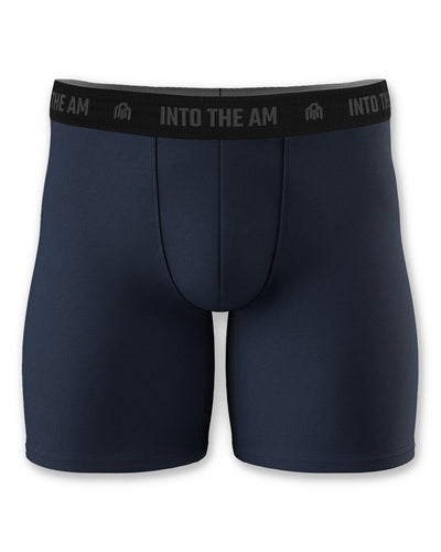 Everyday Boxer Briefs - 5"-Navy-Mock--Model---L