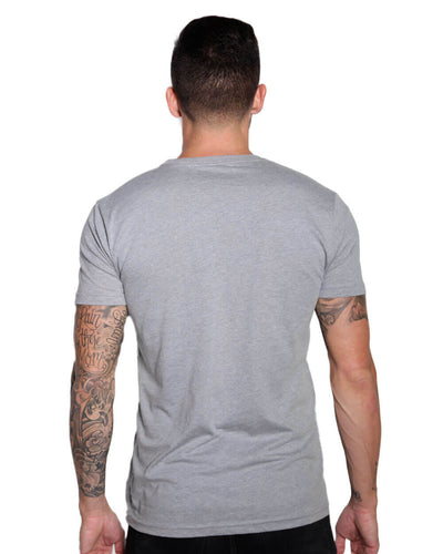 Basic V-Neck Tee-Grey-Back--Zack---L-Regular