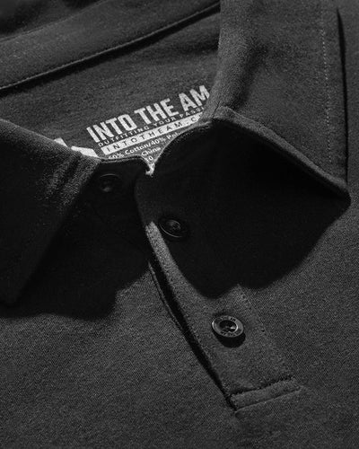 Polo - Non-Branded-Black-Reg-Regular-Detail--Model---L