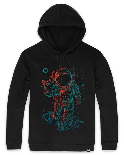 Universal Love Glow-in-the-Dark Graphic Hoodie-Black-Front