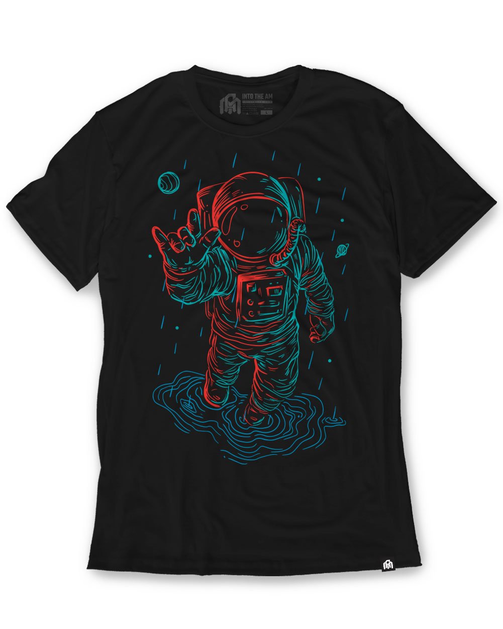 Universal Love Glow-in-the-Dark Tee-Black-Regular-Mock--Model---L