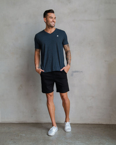 Basic V-Neck Tee-Navy-Full--Zack---L-Regular