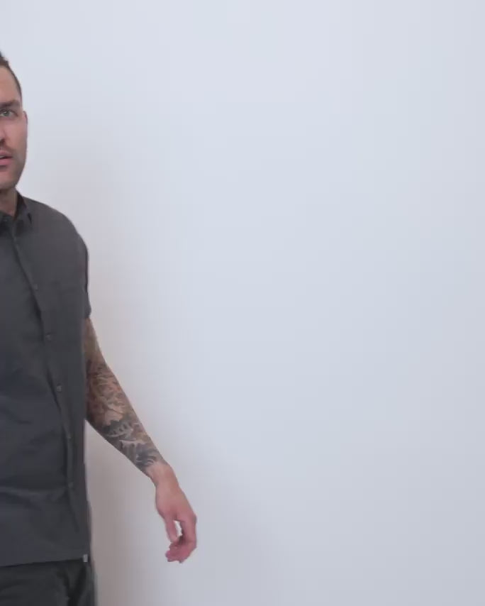 Essential Button Up-Black Heather-video